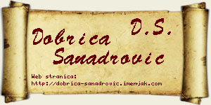 Dobrica Sanadrović vizit kartica